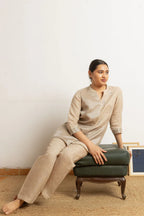 Hand Work Linen Zari Set