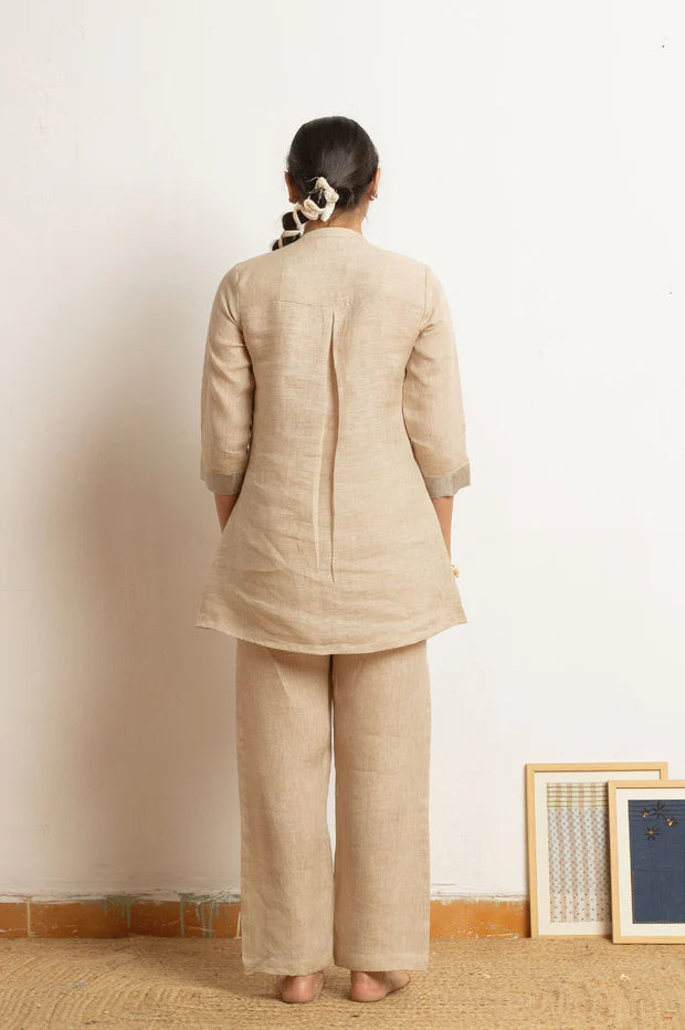 Hand Work Linen Zari Set