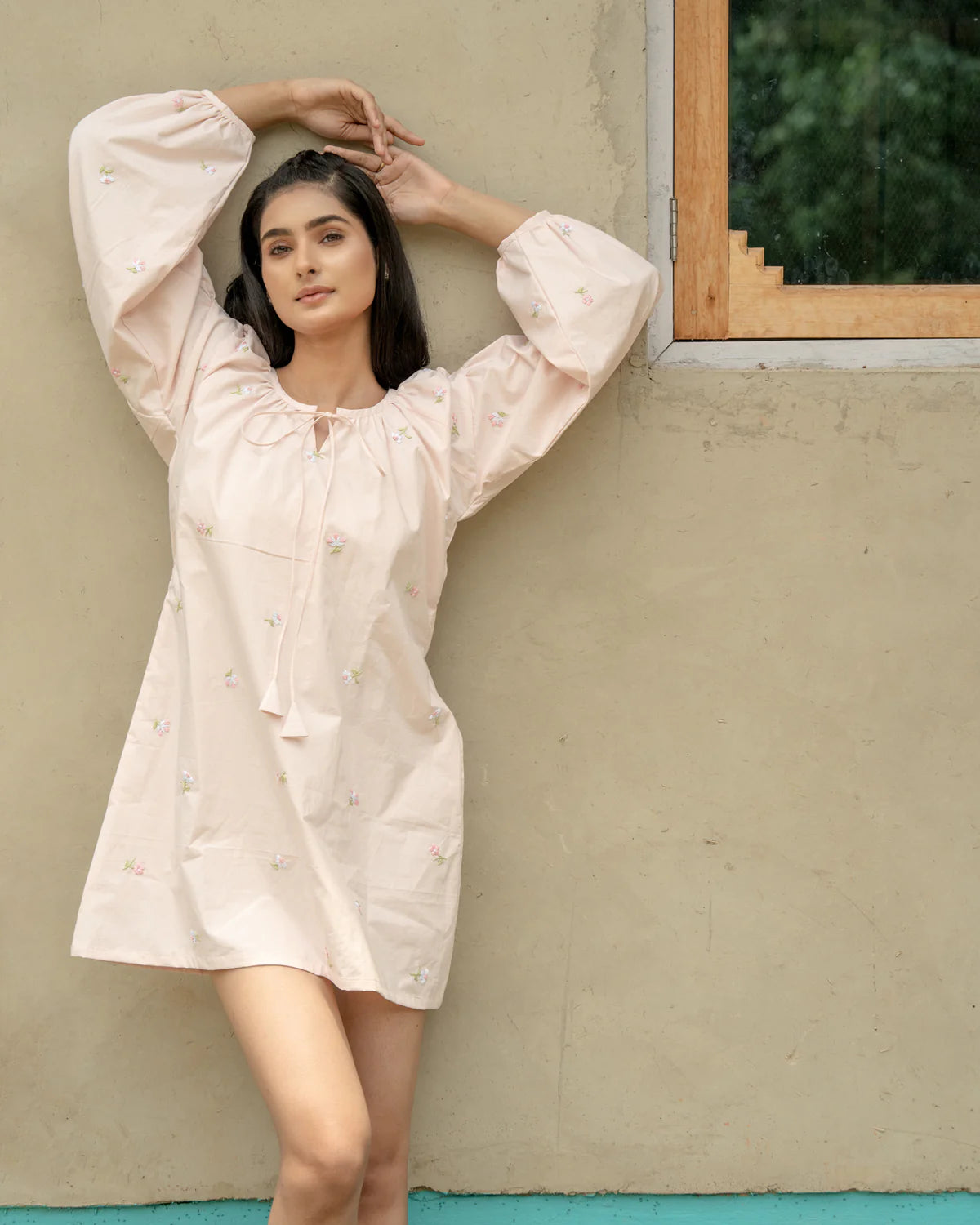 Tarra Hand-Embroidered Short Dress