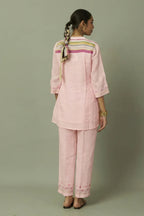 Linen Multi-Stripe Tunic Coord Set