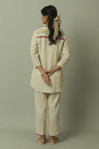 Linen Multi-Stripe Tunic Coord Set