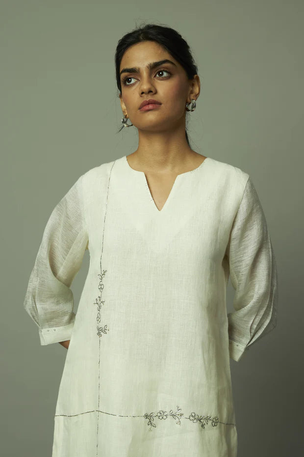 Khat Pita Work Zari Linen Co ord set