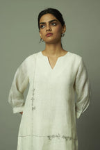 Khat Pita Work Zari Linen Co ord set