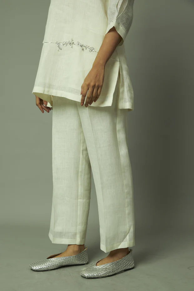 Khat Pita Work Zari Linen Co ord set