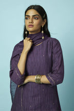 Khat Pita Embroidered Silk Linen Festive Kurta Set